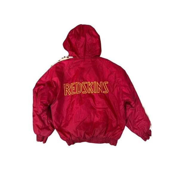 Game Day Mens NFL Washington Redskin Zip Hooded vintage  puffer coat Red Size XL - Picture 9 of 15
